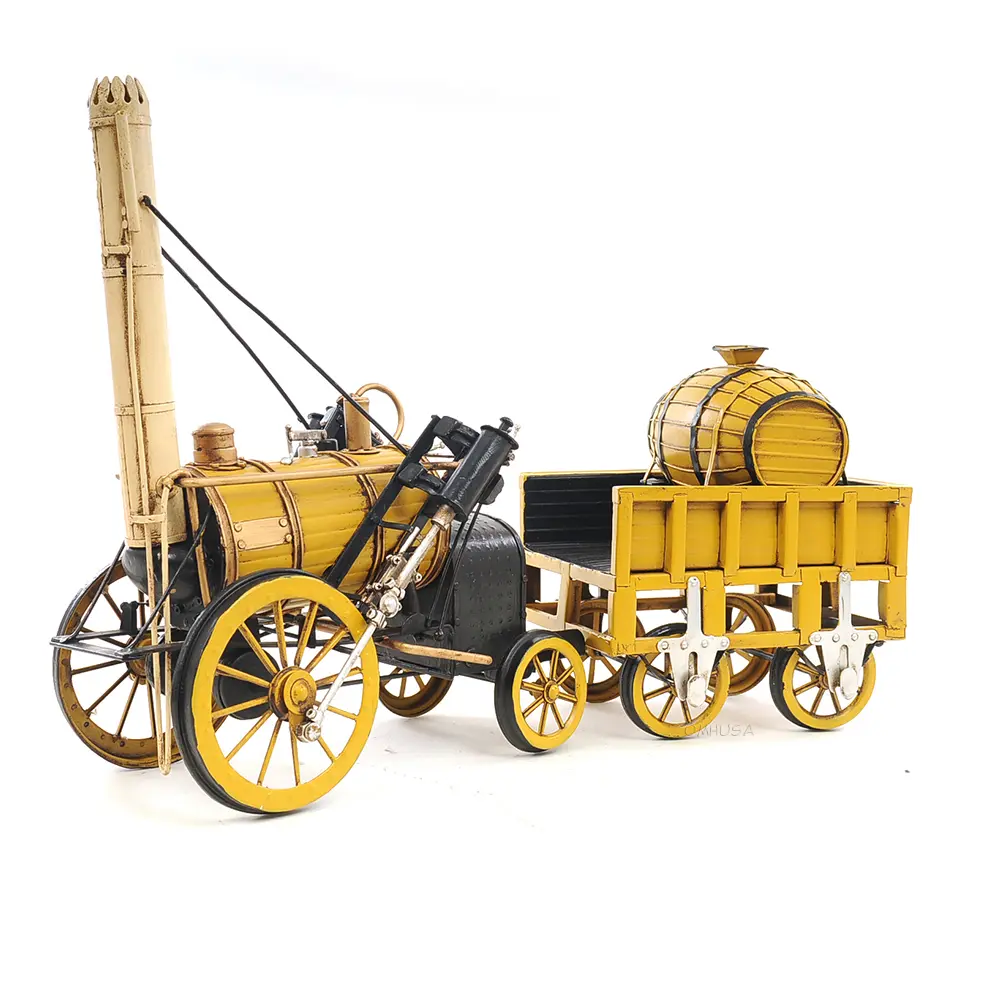 Old Modern Handicrafts - 1829 Yellow Stephenson Rocket Steam Locomotive
