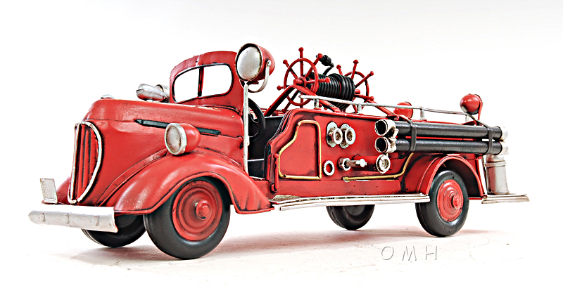 Old Modern Handicrafts - 1938 Red Fire Engine Ford 1:40