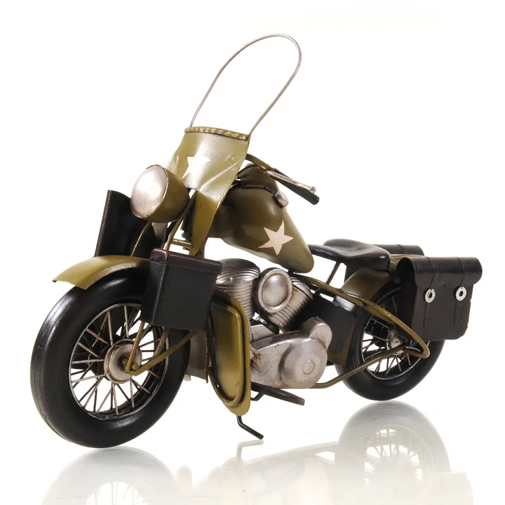 Old Modern Handicrafts - 1942 Yellow Motorcycle 1:12