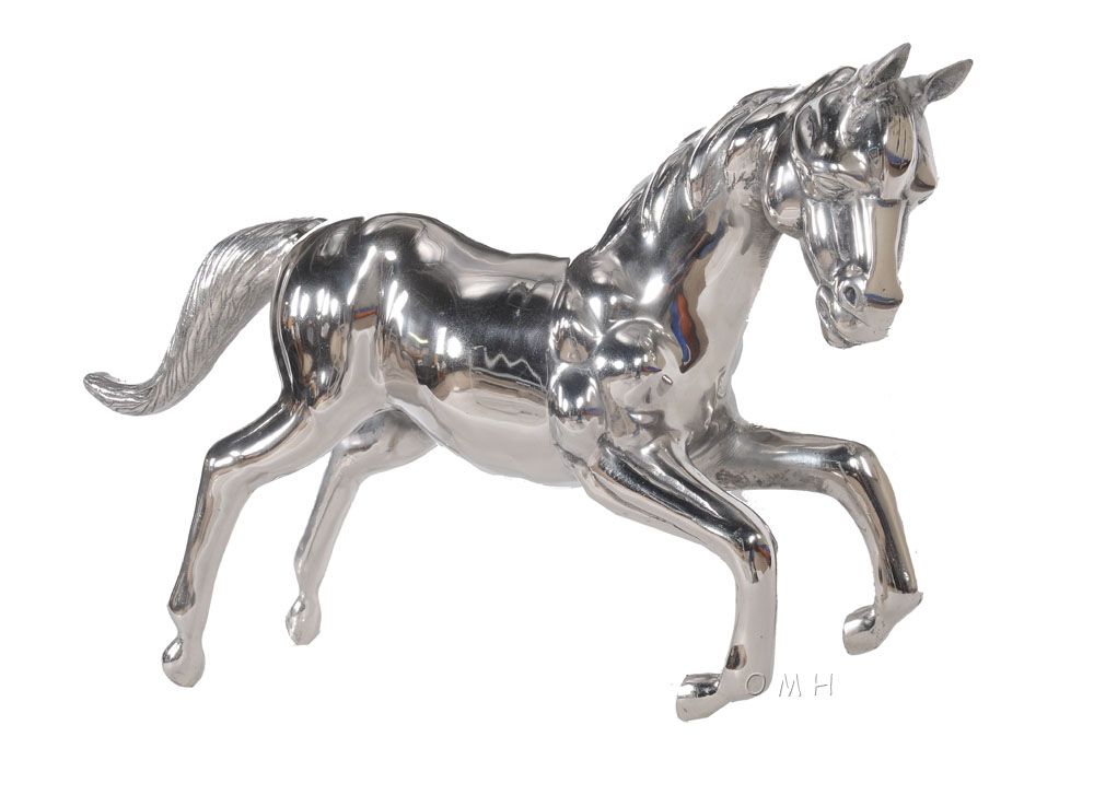 Old Modern Handicrafts - AK039, Horse Statue Large, 35 x 8 x 19 Inches - Multicolored