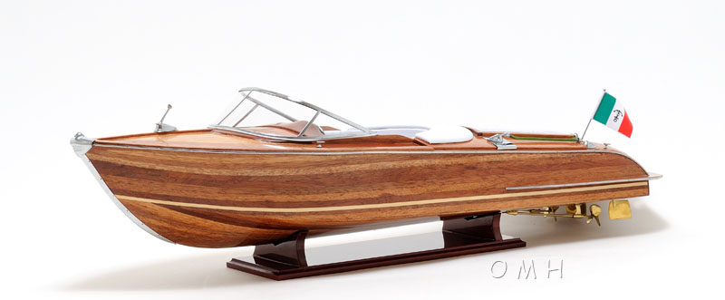 Old Modern Handicrafts - Aquariva E.E. Boat Model (Fully Assembled) - 36" x 10" x 10"