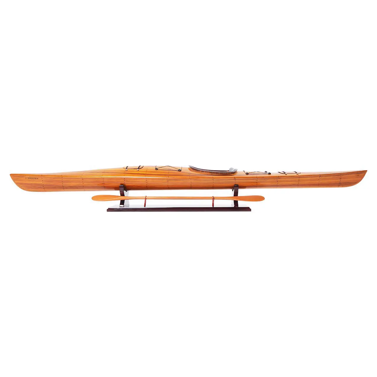 Old Modern Handicrafts - B078, Kayak Wooden Boat Model, 42 X 5.5 X 5 Inches - Multicolored