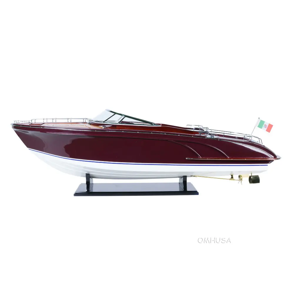 Old Modern Handicrafts - B089, Rivarama E.E. Speedboat Model, 37 x 10.5 x 11 Inches - Multicolored