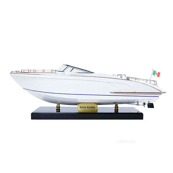 Old Modern Handicrafts - B094, Italy Speedboat Rivarama Model, 37 X 10.5 X 11 Inches - Multicolored