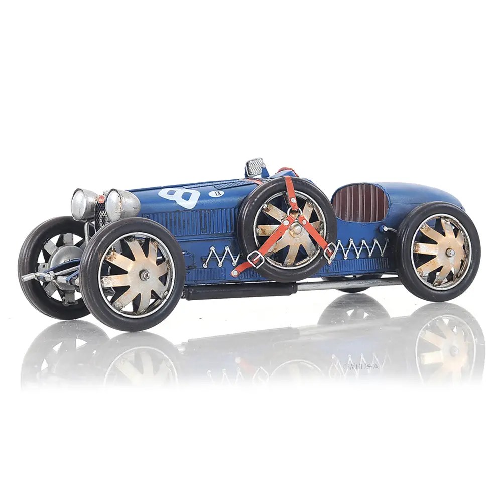 Old Modern Handicrafts - Bugatti Type 35 Scale Model Car - 14.0L x 5.5W x 4.0H Inches