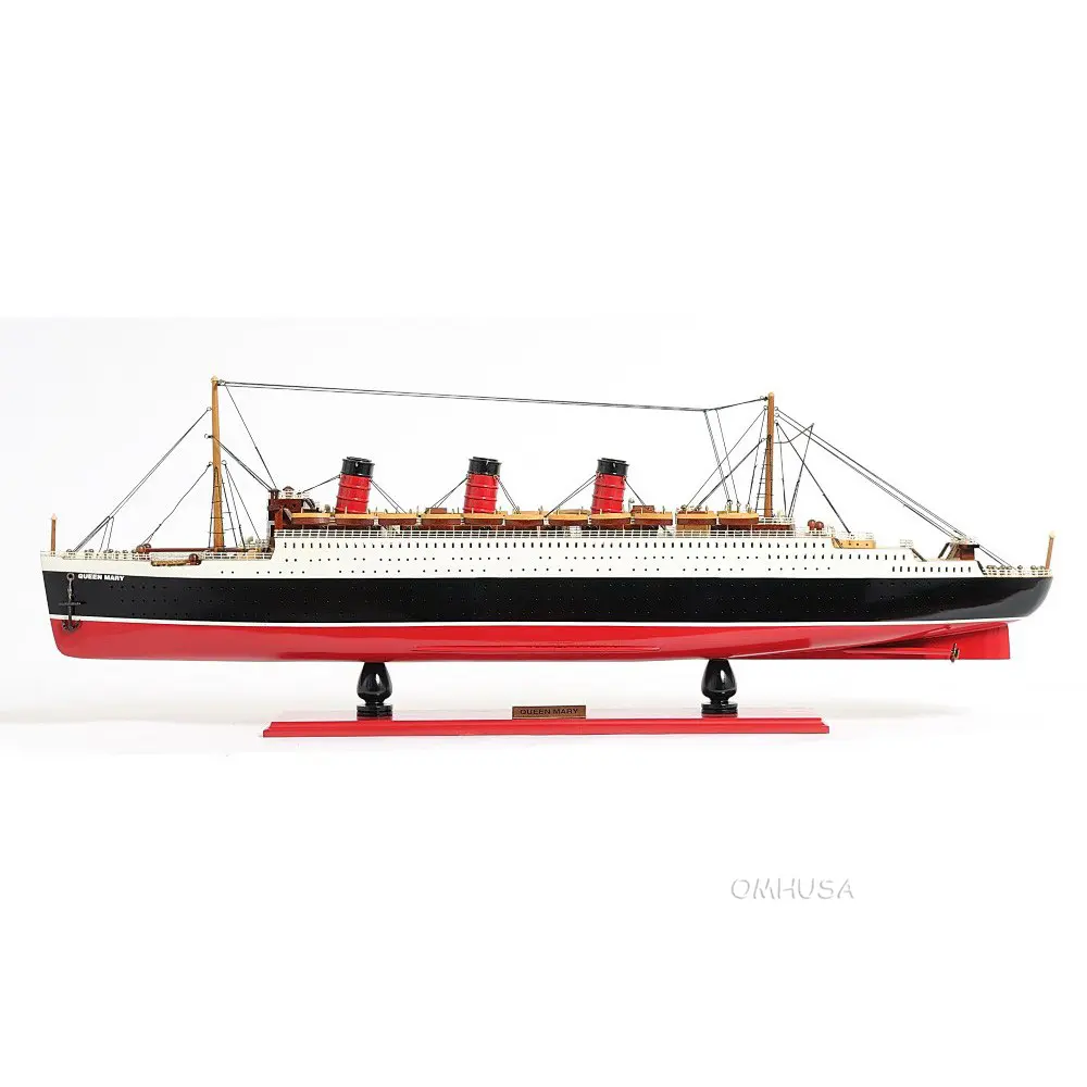 Old Modern Handicrafts - C019, Queen Mary Cruise Ship Model, 32 x 10.5 x 4.5 Inches - Multicolored