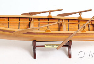 Old Modern Handicrafts - Classic Boston Whitehall Tender Wooden Boat Model - Fully Assembled Scale Model - Nautical Décor for Home & Office - 24.5L x 6.0W x 6.0H Inches