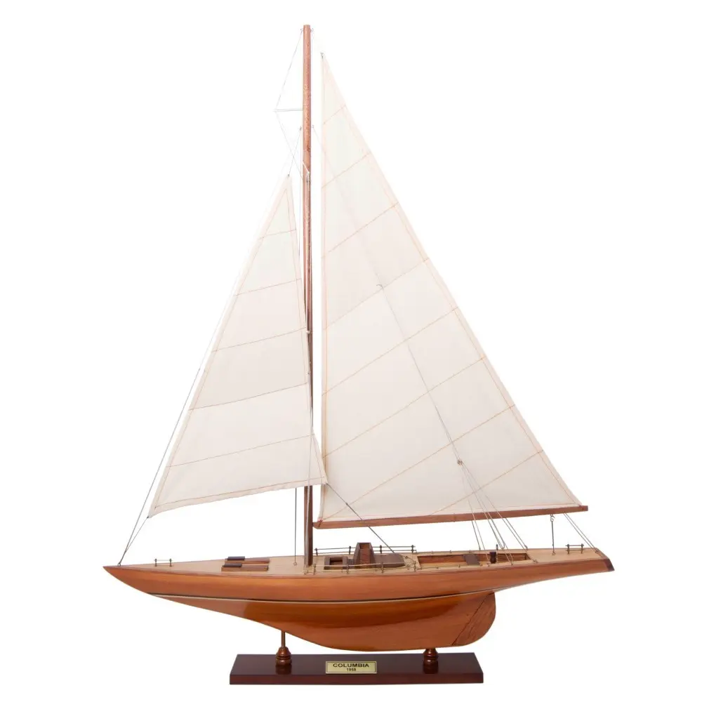 Old Modern Handicrafts - Columbia Sm Boat Yacht Model - Fully Assembled - 24.0L x 5.0W x 31.0H Inches