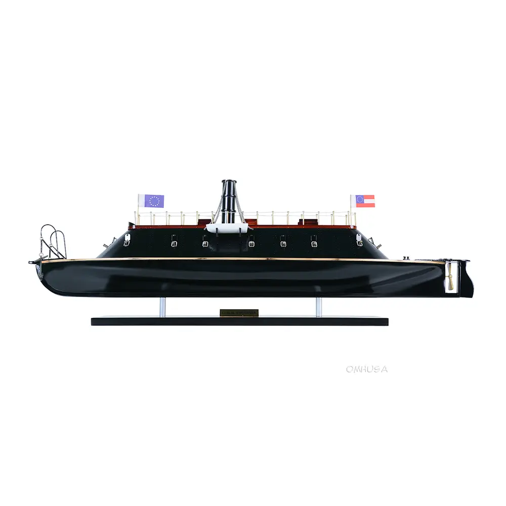 Old Modern Handicrafts - CSS Virginia War Ship Model - Museum-Quality Ship Model Made from Premium Hardwoods - 28L x 7W x 9H Inches