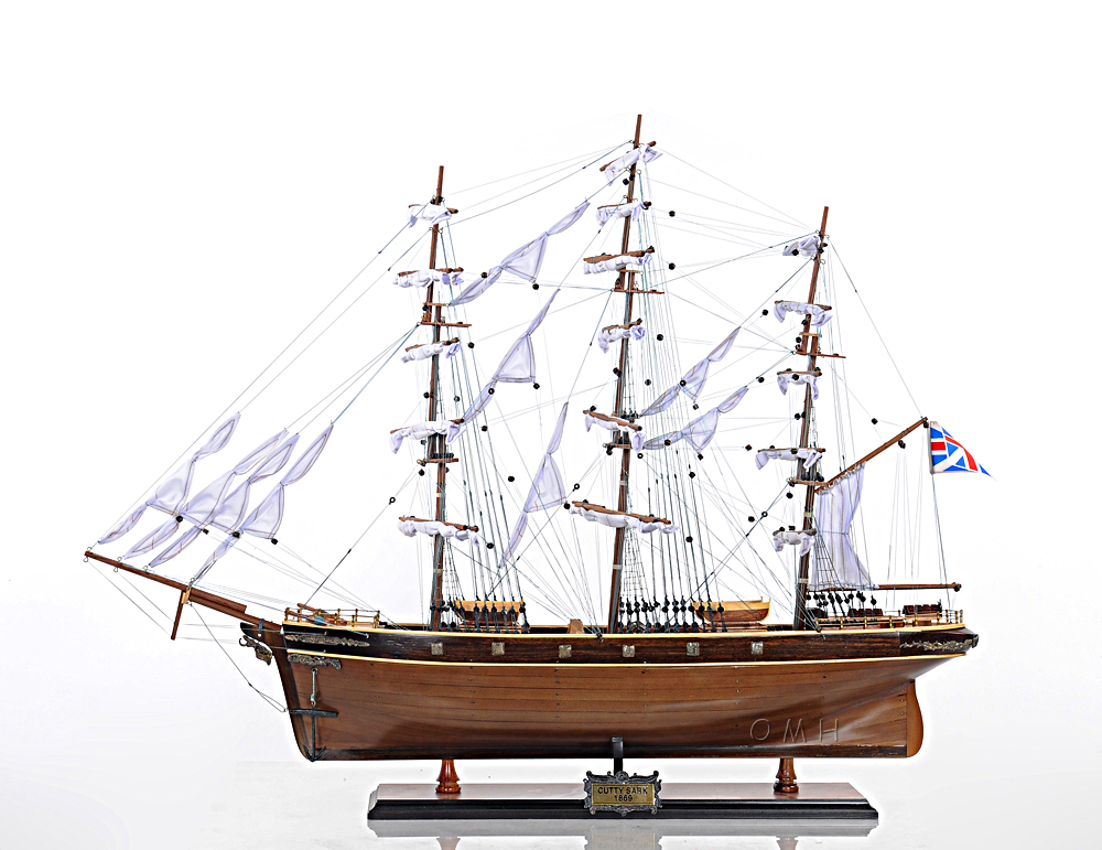 Old Modern Handicrafts - Cutty Sark Clipper Ship Model - Fully Assembled Ship Model - Exquisite Decorative Piece for Home & Office- 34.0L x 12.0W x 27.5H Inches