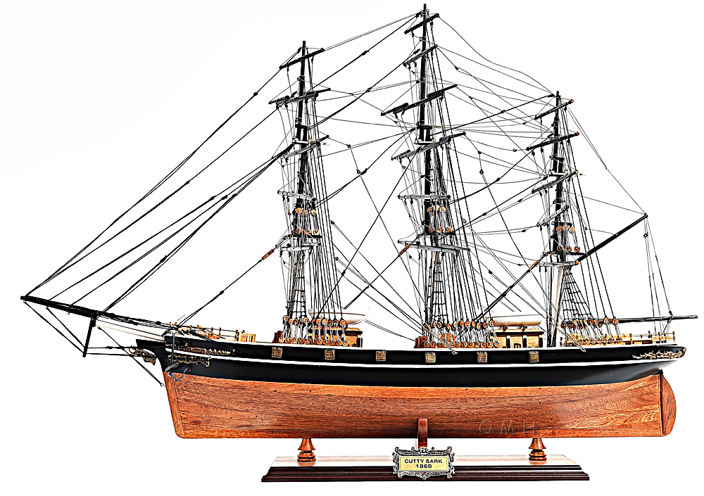 Old Modern Handicrafts - Cutty Sark Wooden Model Ship - Fully Assembled Ship Model - Museum Quality Finish for Home & Office - 34.5L x 12.0W x 24.5H Inches