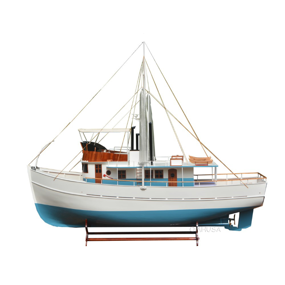 Old Modern Handicrafts - Dickie Walker Boat Model XXXL Made from Premium Quality Wood - 122L x 32.5W x 110H Inches