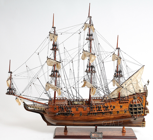 Old Modern Handicrafts - Fairfax Tall Ship Model Fully Assembled Ship Model - Made from Premium Wood - 34.3L x 10.5W x 32.0H Inches