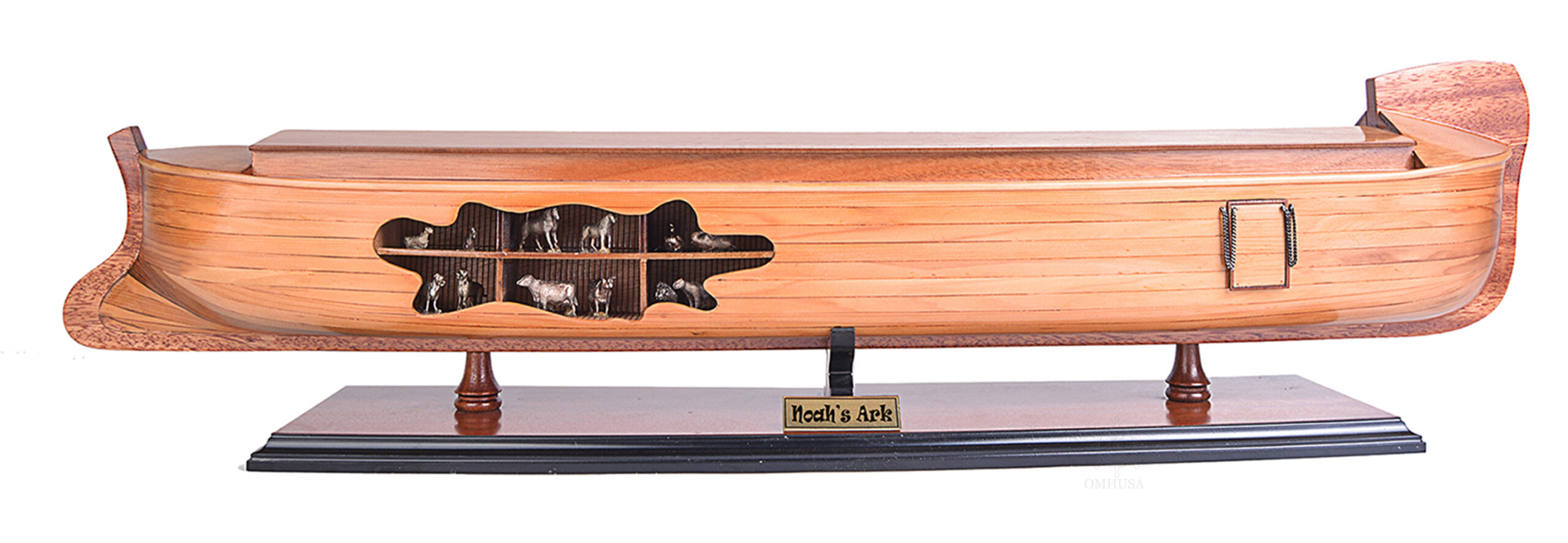 Old Modern Handicrafts - Genesis Noah's Ark Boat Model - Made from Premium Quality Wood with Museum Quality Finish - 33L x 6W x 8H Inches