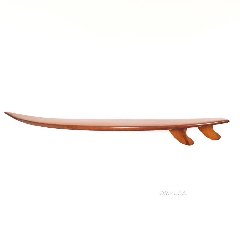 Old Modern Handicrafts - Half-Surfboard Shelf - Wooden Boat Model Made from Premium Wood - Exquisite Nautical Décor for Home & Office - 69.5L x 9.0W x 8.0H Inches