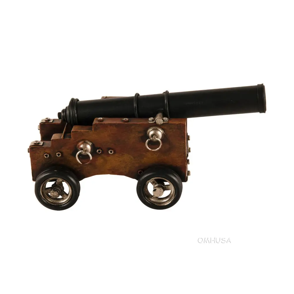 Old Modern Handicrafts - Handmade Warship Cannon Model  - 11L x 5W x 6H Inches