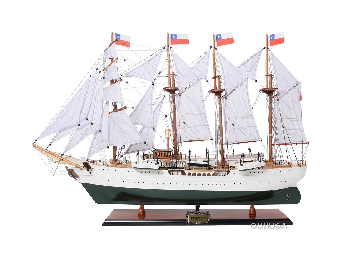 Old Modern Handicrafts - Painted Esmeralda Collectible Ship Model