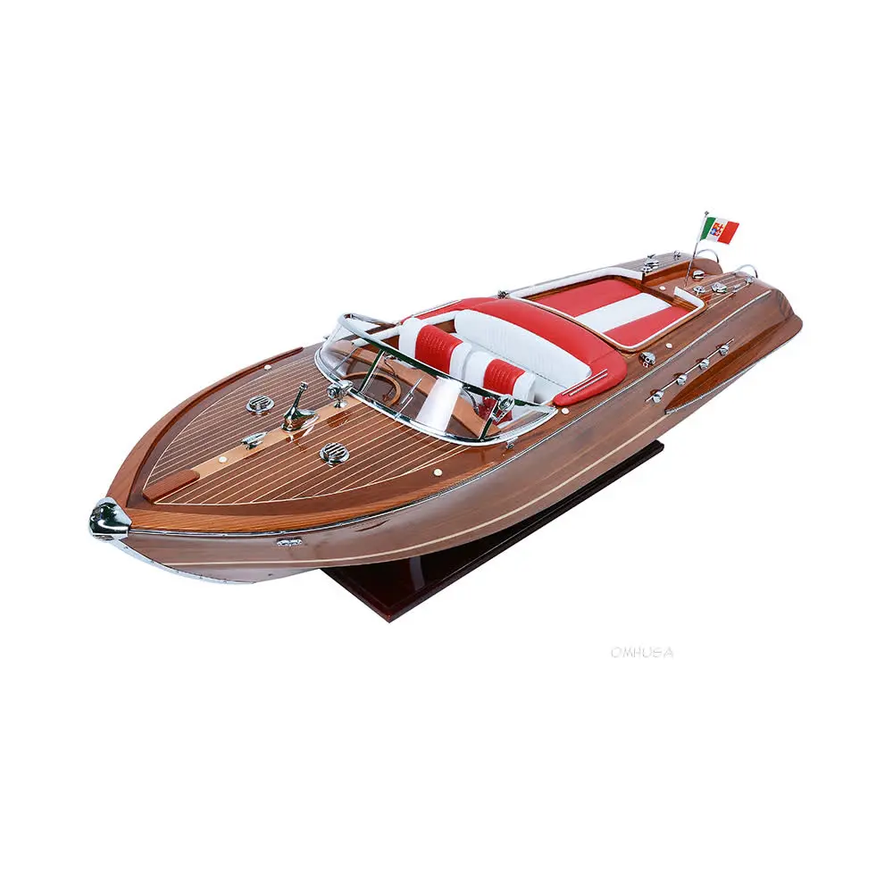 Old Modern Handicrafts - Riva Aquarama Exclusive-Edition Wooden Speed-Boat Model, Built to Scale with High-Grade Wood - 35L x 9W x 10H Inches