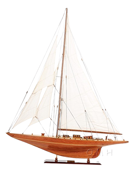 Old Modern Handicrafts - Y044, Shamrock Yacht L, 39.5 x 7 x 48.5 Inches - Multicolored