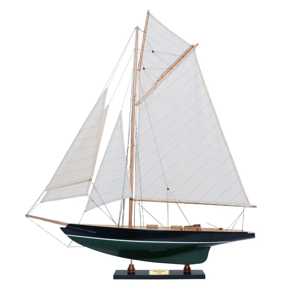 Old Modern Handicrafts - Y070, Pen Duick Painted, 26.5 X 5 X 30.7 Inches - Multicolored