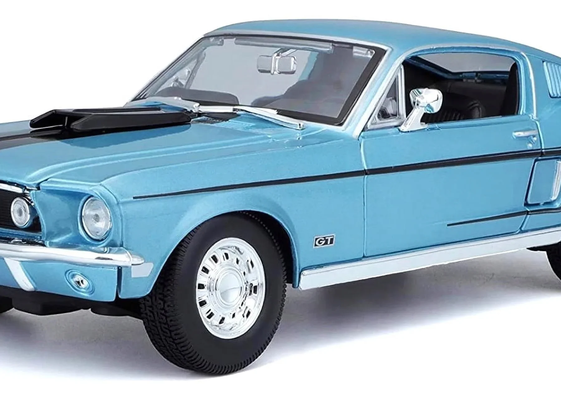 1968 Ford Mustang CJ Cobra Jet Blue 1/18 Diecast Model Car by Maisto