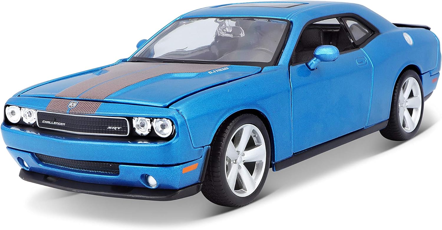 2008 Dodge Challenger SRT8 Blue Metallic 1/24 Diecast Model Car by Maisto