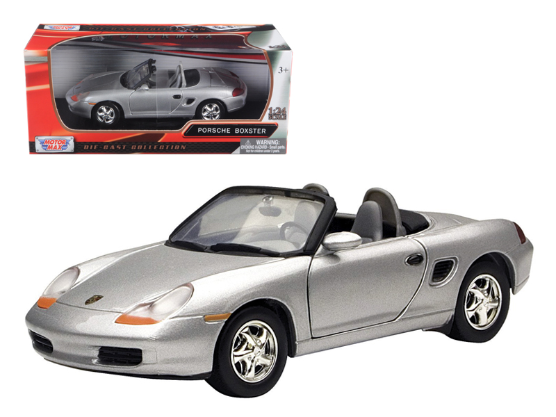 Motormax - Porsche Boxster Convertible Silver 1/24 Diecast Model Car