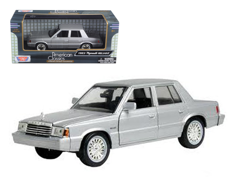 Motormax - 1983 Plymouth Reliant Silver 1/24 Diecast Model Car