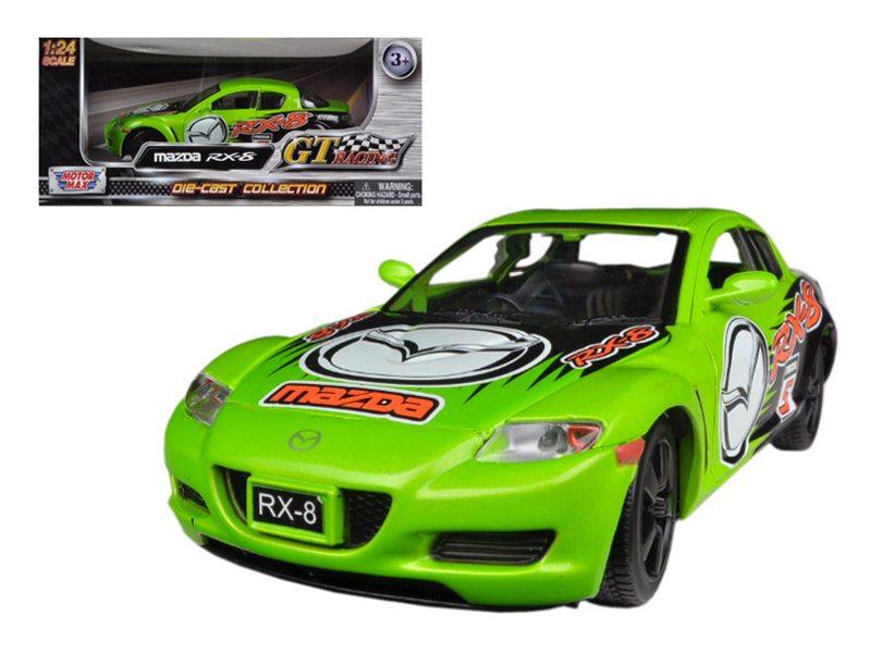 Motormax - Mazda RX-8 #5 Green "GT Racing" Series 1/24 Diecast Model Car
