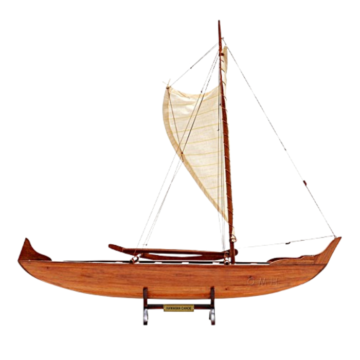 Old Modern Handicrafts - B012, Wooden Model Hawaiian Canoe Model