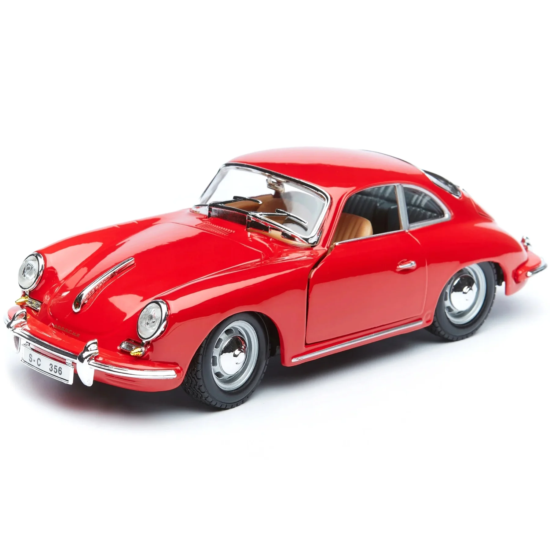 Bburago - 1961 Porsche 356 B Coupe Red 1/24 Diecast Model