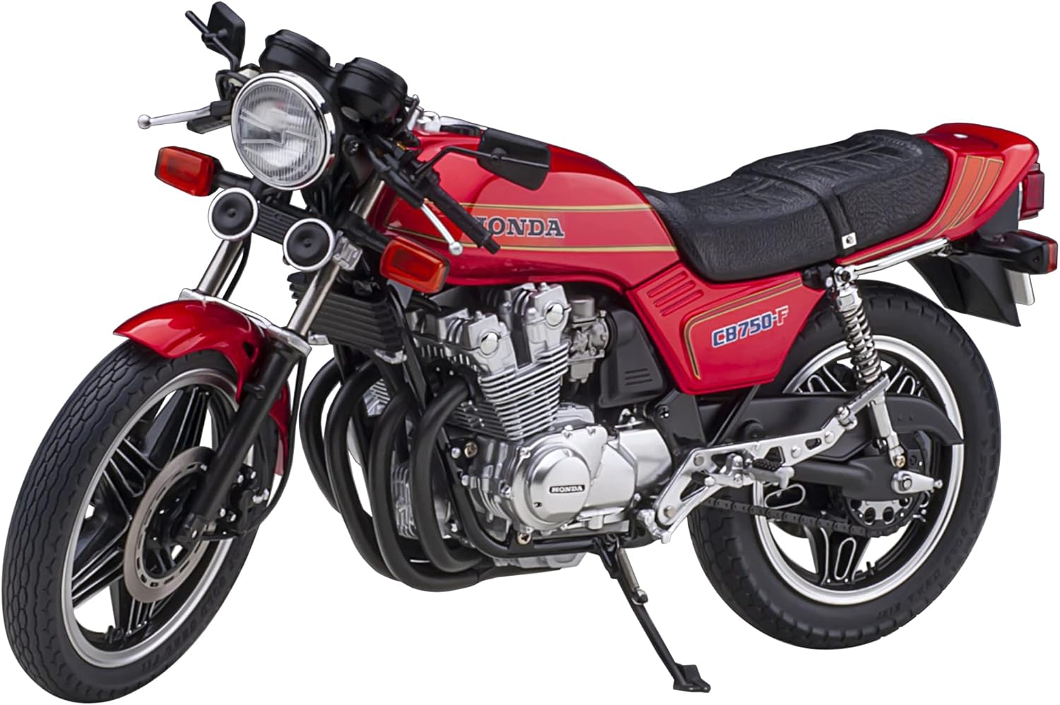 Honda CB750F Motorcycle Red with Helmet "Baribari Legend" (1986) OVA 1/12 Model by Autoart
