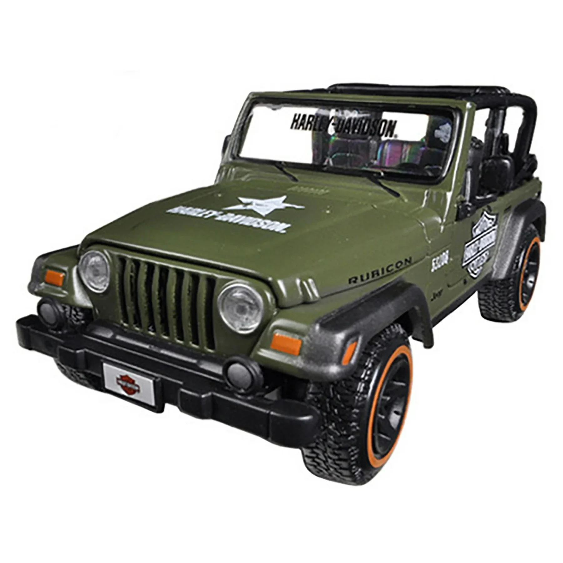 Jeep Wrangler Rubicon Harley Davidson Green 1/27 Diecast Model by Maisto