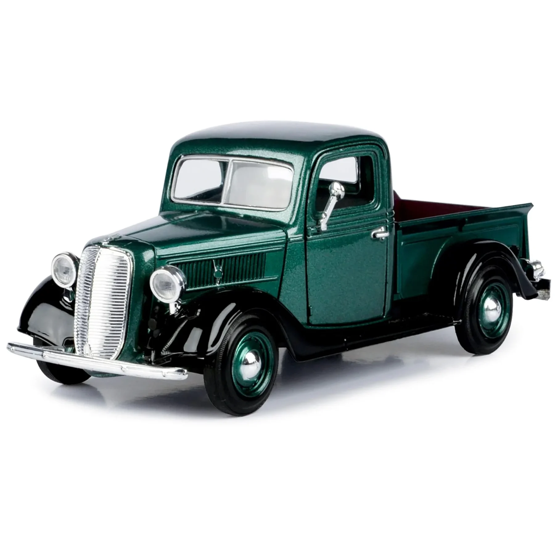Motormax - 1937 Ford Pickup Truck and Black 1/24 Diecast Model Car