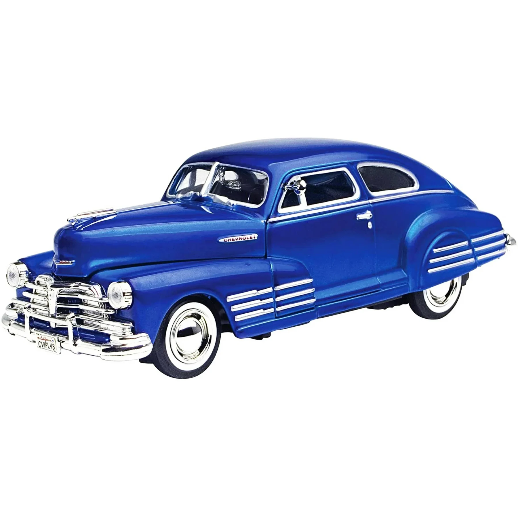 Motormax - 1948 Chevrolet Aerosedan Fleetline Blue 1/24 Diecast Model Car