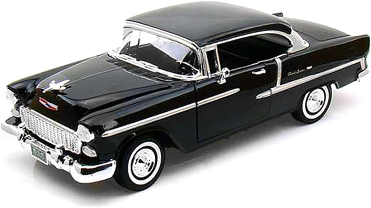 Motormax - 1955 Chevrolet Bel Air Convertible Soft Top Yellow "Timeless Classics" 1/18 Diecast Model Car