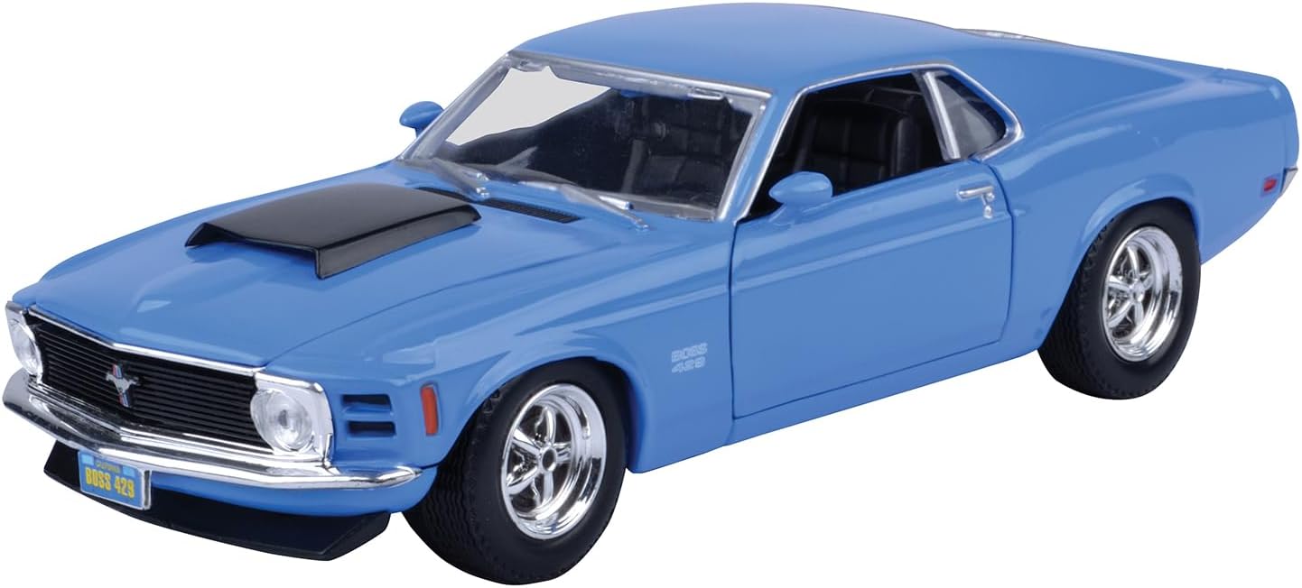 Motormax - 1970 Ford Mustang Boss 429 Blue 1/24 Diecast Model Car