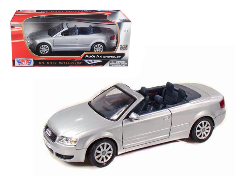 Motormax - 2004 Audi A4 Cabriolet Silver 1/18 Diecast Model Car