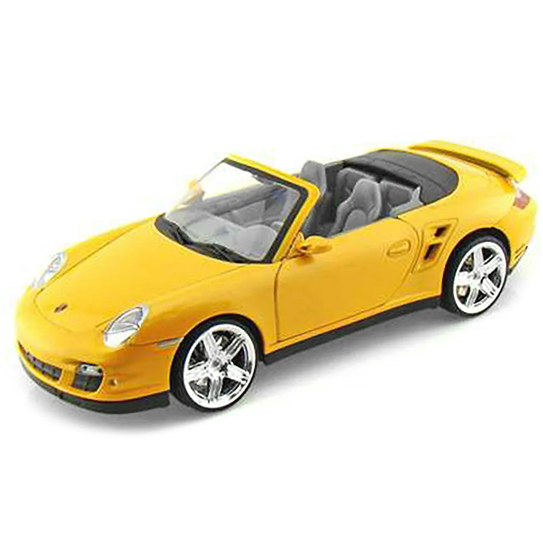 Motormax - Porsche 911 (997) Turbo Convertible Yellow 1/18 Diecast Car Model