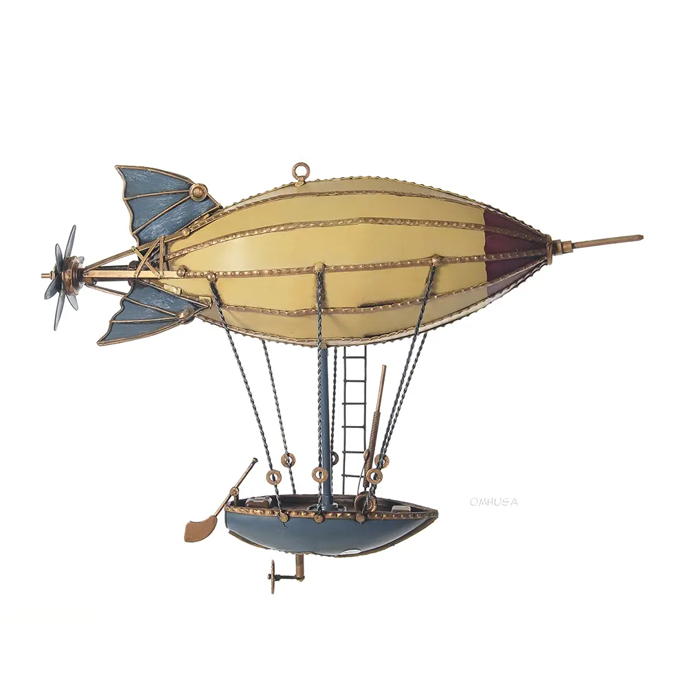 Old Modern Handicrafts - Aj062, Steampunk Airship, 14 x 10 x 4.5 Inches - Multicolored