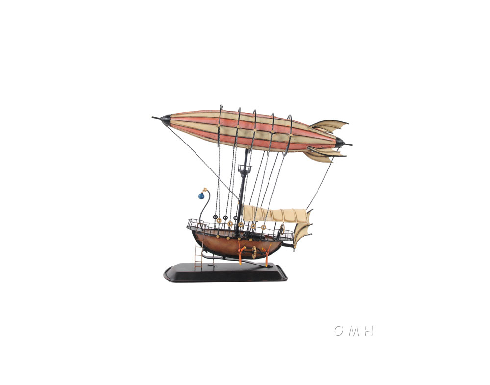 Old Modern Handicrafts - Aj080, Steampunk Airship Model, 14 x 5 x 12 Inches - Multicolored
