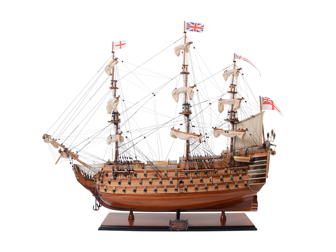 Old Modern Handicrafts - T034F1, Ultimate Hms Victory Combo: A Model Ship And Classic Hat, 37 X 12 X 36 Inches - Multicolored