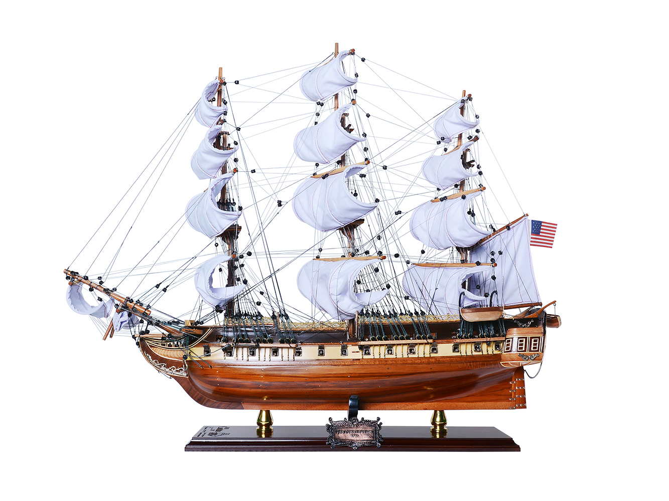 Old Modern Handicrafts - T097L, Uss Constitution Limited Edition Downwind Full Sails Only 100 Units Produced, 29 X 10 X 25 Inches - Multicolored