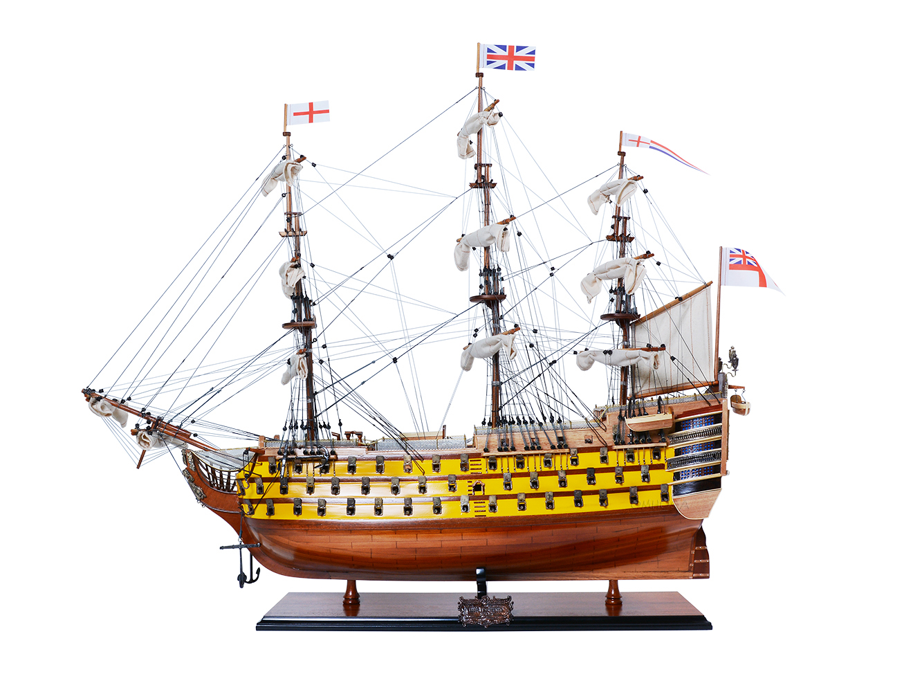 Old Modern Handicrafts - T101F1, Ultimate Hms Victory Combo: A Model Ship And Classic Hat, 37 X 13 X 36 Inches - Multicolored
