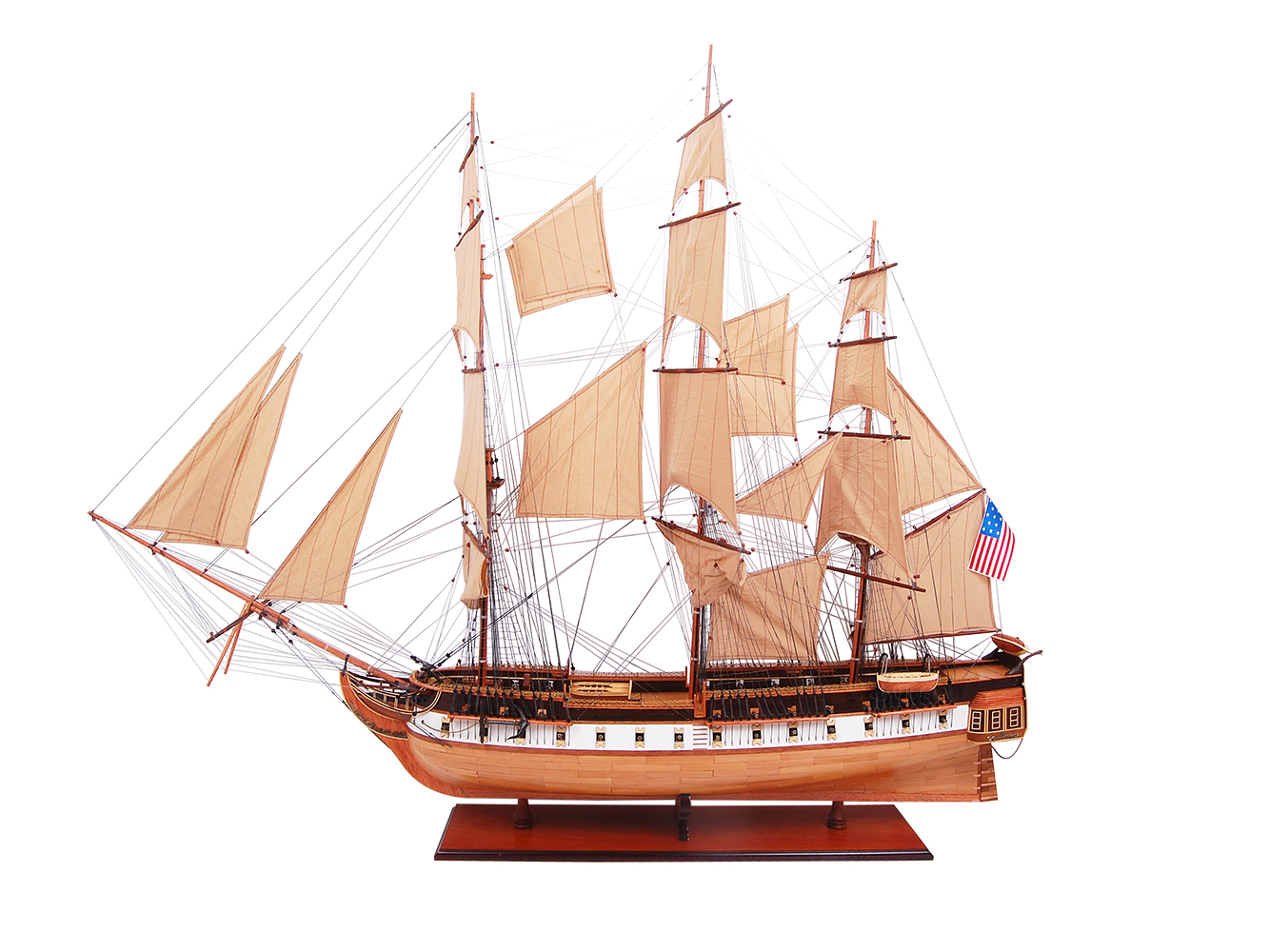 Old Modern Handicrafts - T103F2, Ultimate Uss Constitution Combo: A Model Ship And Classic Hat, 72 X 20 X 60 Inches - Multicolored