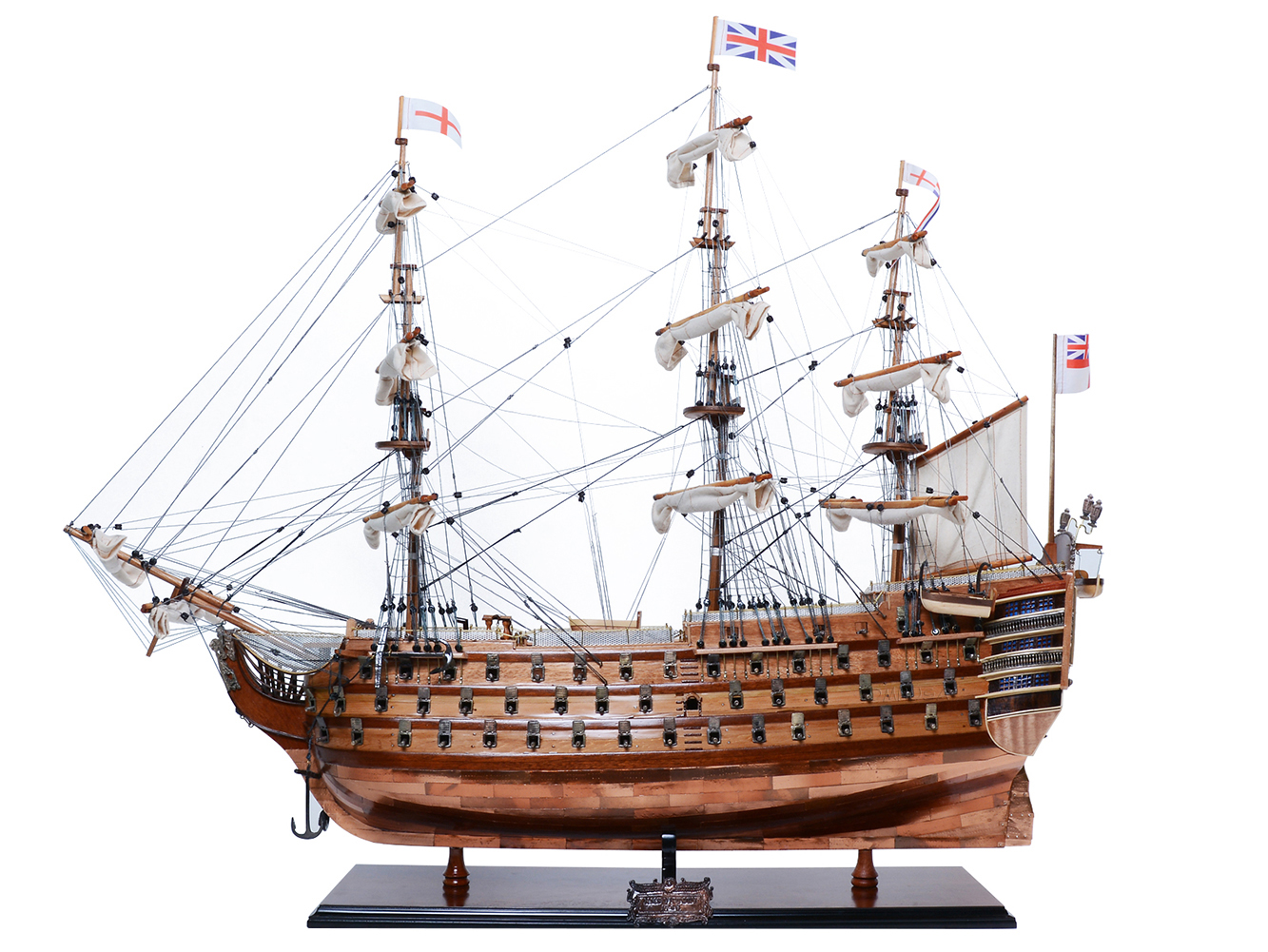 Old Modern Handicrafts - T212F1, Ultimate Hms Victory Combo: A Model Ship And Classic Hat, 38.5 X 12.75 X 32.25 Inches - Multicolored