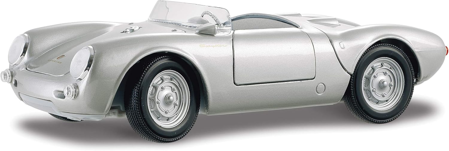Porsche 550 A Spyder Silver 1/18 Diecast Model Car by Maisto